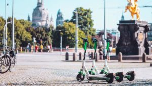 Patinetes da Lime em Berlim, na Alemanha