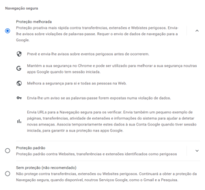 Como habilitar a segurança aprimorada no Google Chrome 