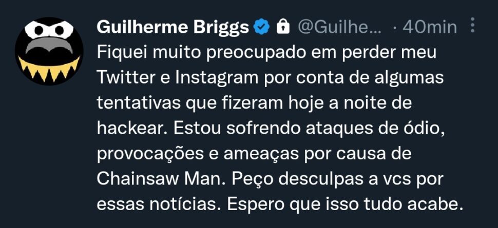 tweet guilherme briggs chainsaw man