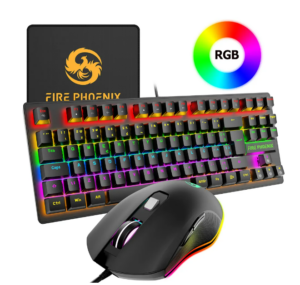 Teclado Mouse Mecânico ABNT2 Gamer RGB