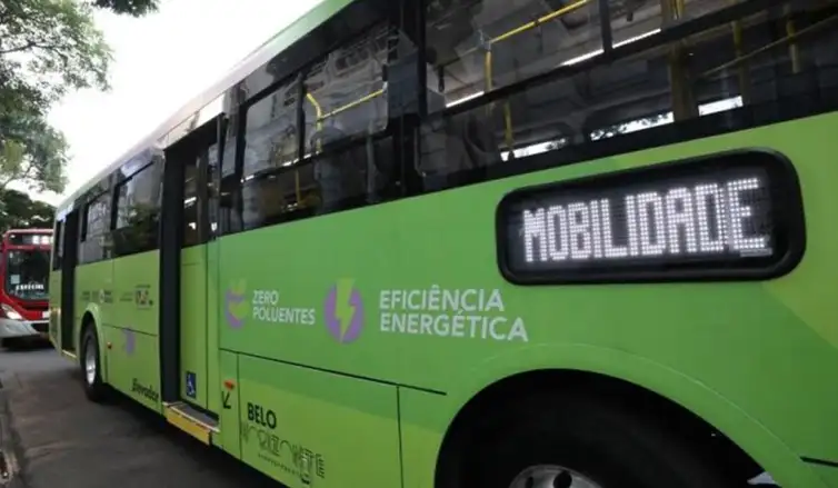 Ônibus elétrico em circulação em Belo Horizonte